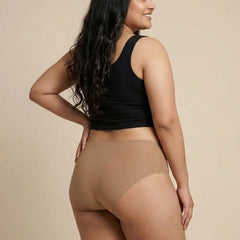 6 Pack - Beige Mid-waist Seamless Underwear