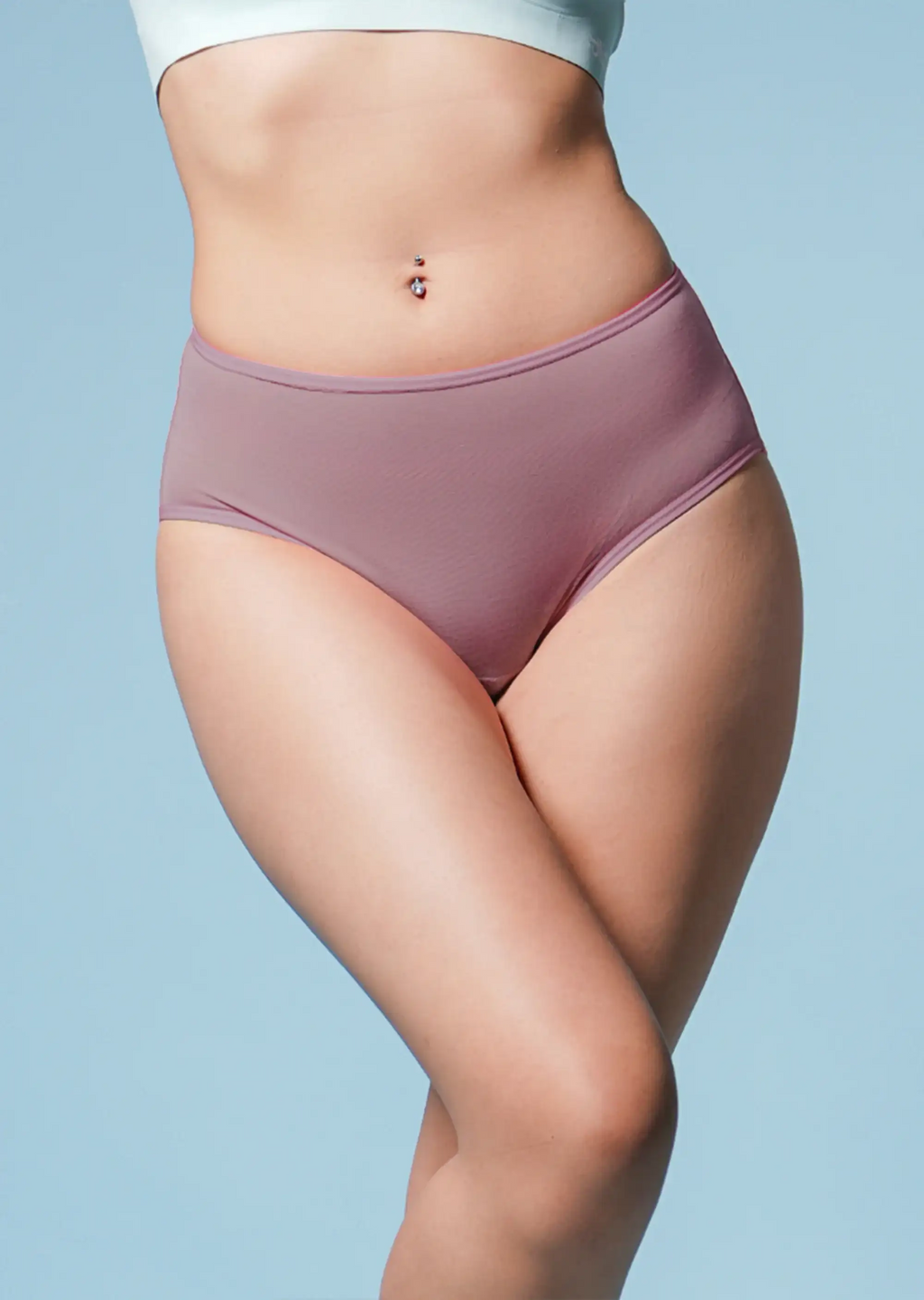 4 Pack - Brown High-waist Bamboo Underwear