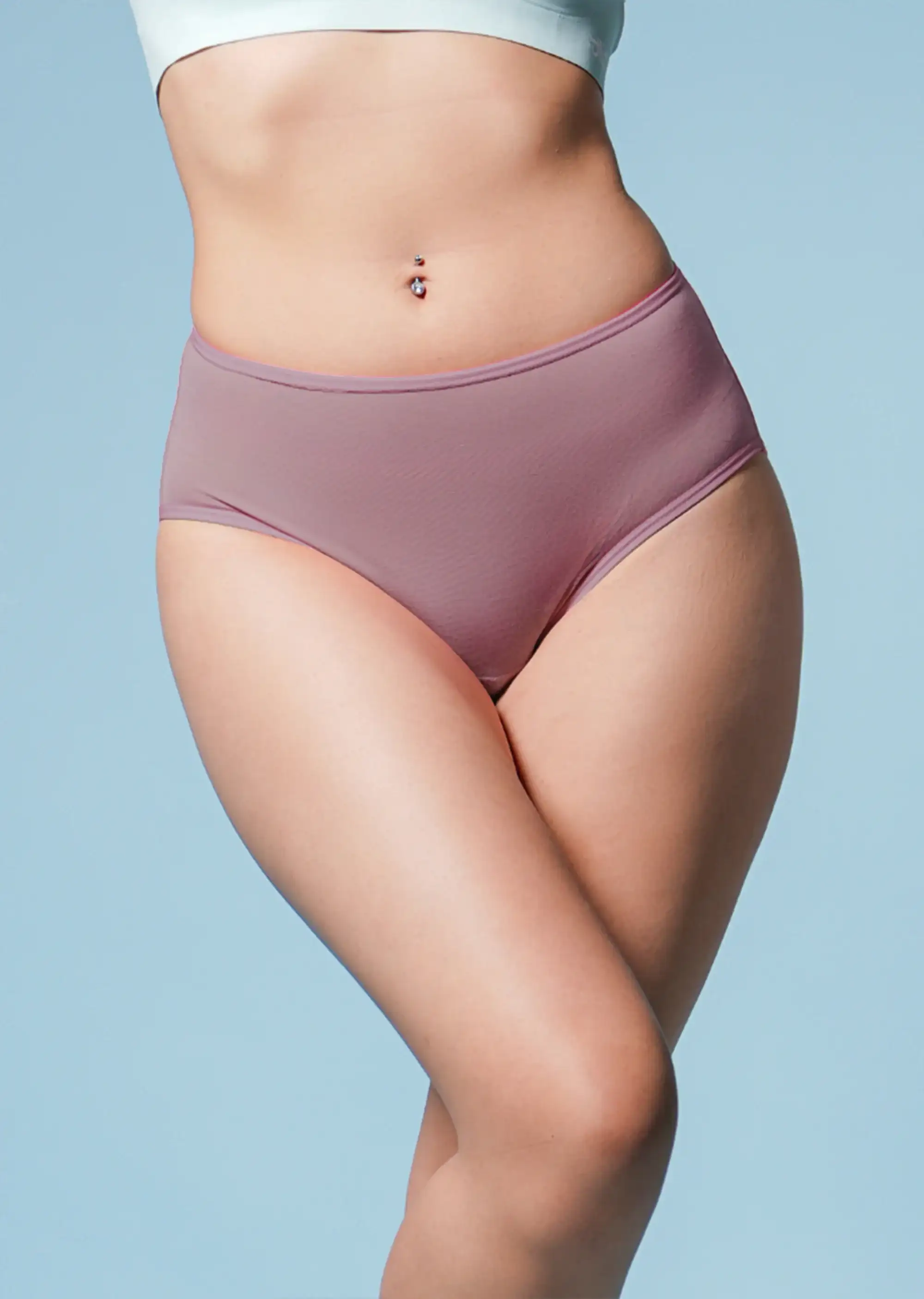 4 Pack - Brown High-waist Bamboo Underwear