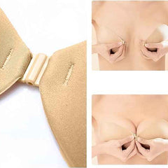 Brachy Beige Solid Silicon Non-Wired Lightly Padded Bandeau Bra