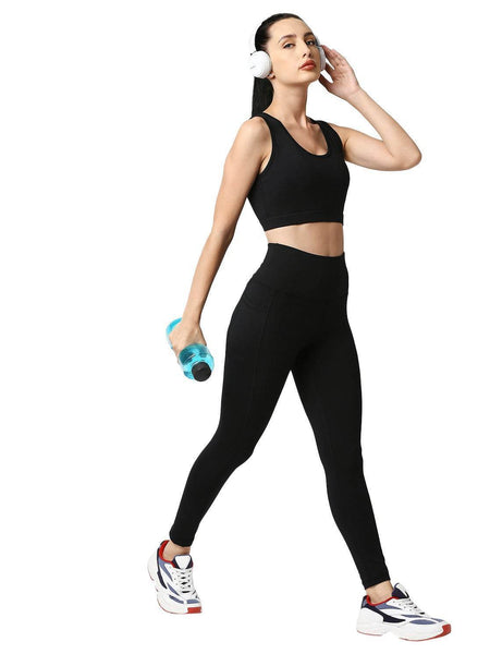 SOIE Woman - Quick-Dry Sports Bra & High Waist Legging Set - Athleisure Set -for Women