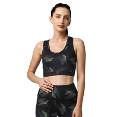 SOIE Woman - Quick-Dry Printed Sports Bra & High Waist Legging Set - Athleisure Set -for Women