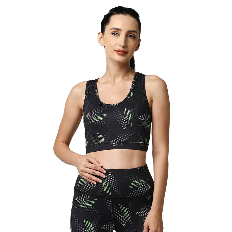 SOIE Woman - Quick-Dry Printed Sports Bra & High Waist Legging Set - Athleisure Set -for Women