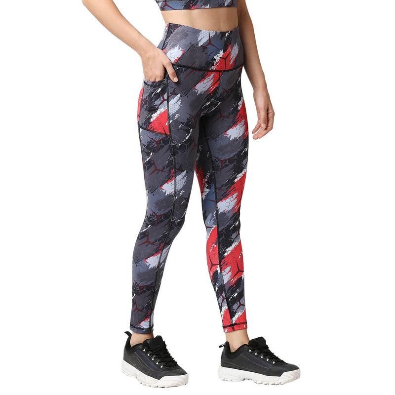 SOIE Woman - High Waist Ankle Length Sports Leggings With Pockets - Sports Leggings -for Women