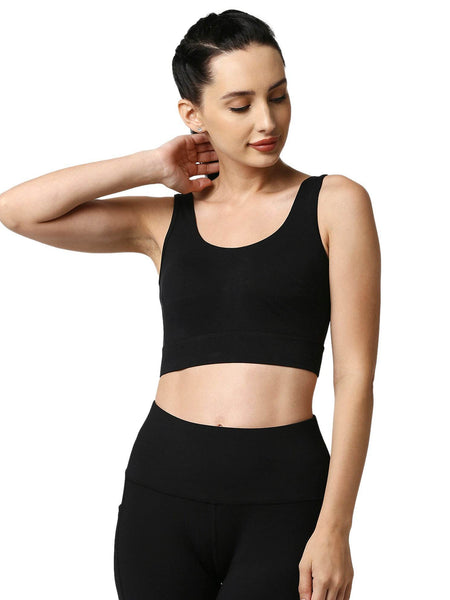 SOIE Woman - Medium Impact Non Padded Non Wired Long Line Sports Bra (Pack of 2) - Sports Bra -for Women