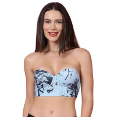 Brachy Women's Blue Underwired Lightly Padded Bralette Multiway Bra