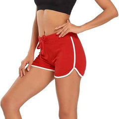 Women Sports Cotton Spandex Mid-Rise Cotton Workout Shorts