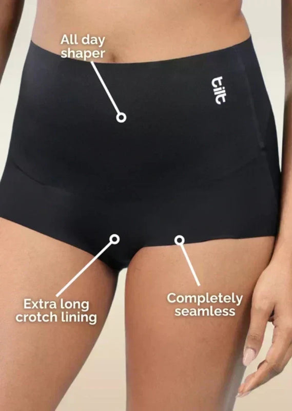 Set - Nude Wave Bra and Black Shaper Underwear
