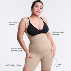 Open Bust Mid Thigh Bodysuit