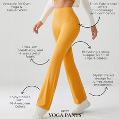 Sunshine Yellow High Rise Flare Yoga Pants