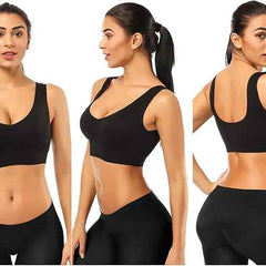 Pack Of 2 Womens Fashion Sports Bra | Seamless, Padded, Non-Wired Gym & Yoga Bra | High Support, Comfortable Everyday Bralette