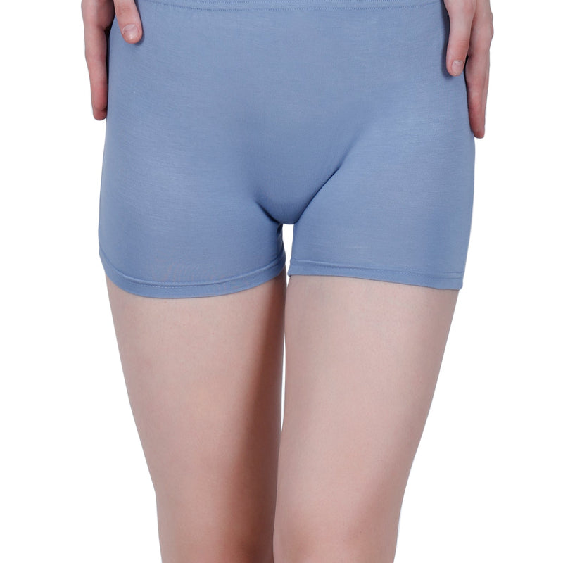Bamboo Fabric boyshorts panties for women | Peach & Blue | Pack Of 2