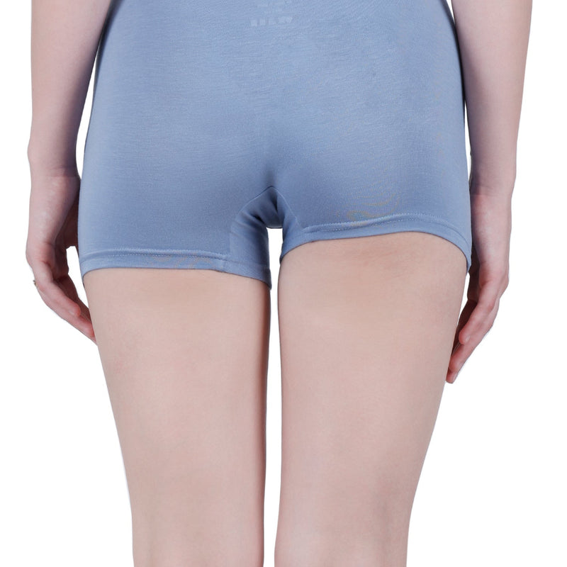 Bamboo Fabric boyshorts panties for women | Peach & Blue | Pack Of 2