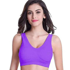 Pack Of 2 Womens Fashion Sports Bra | Seamless, Padded, Non-Wired Gym & Yoga Bra | High Support, Comfortable Everyday Bralette