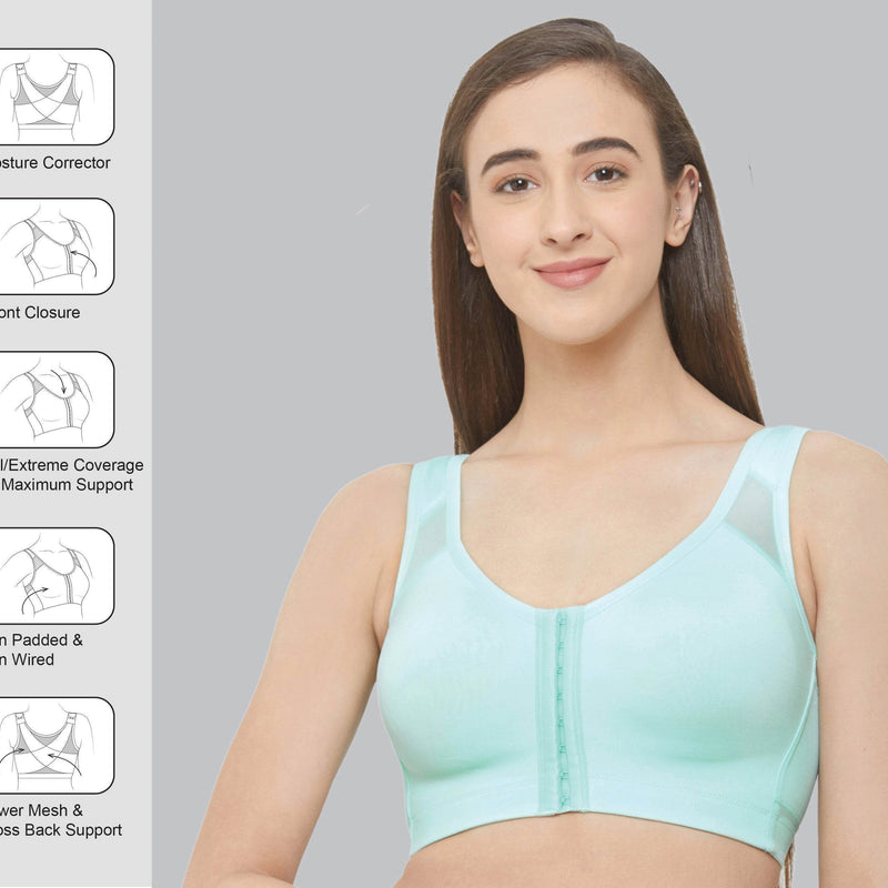 SOIE Woman - Front Closure Full Coverage Non Padded Non Wired Bra - Bra -for Women