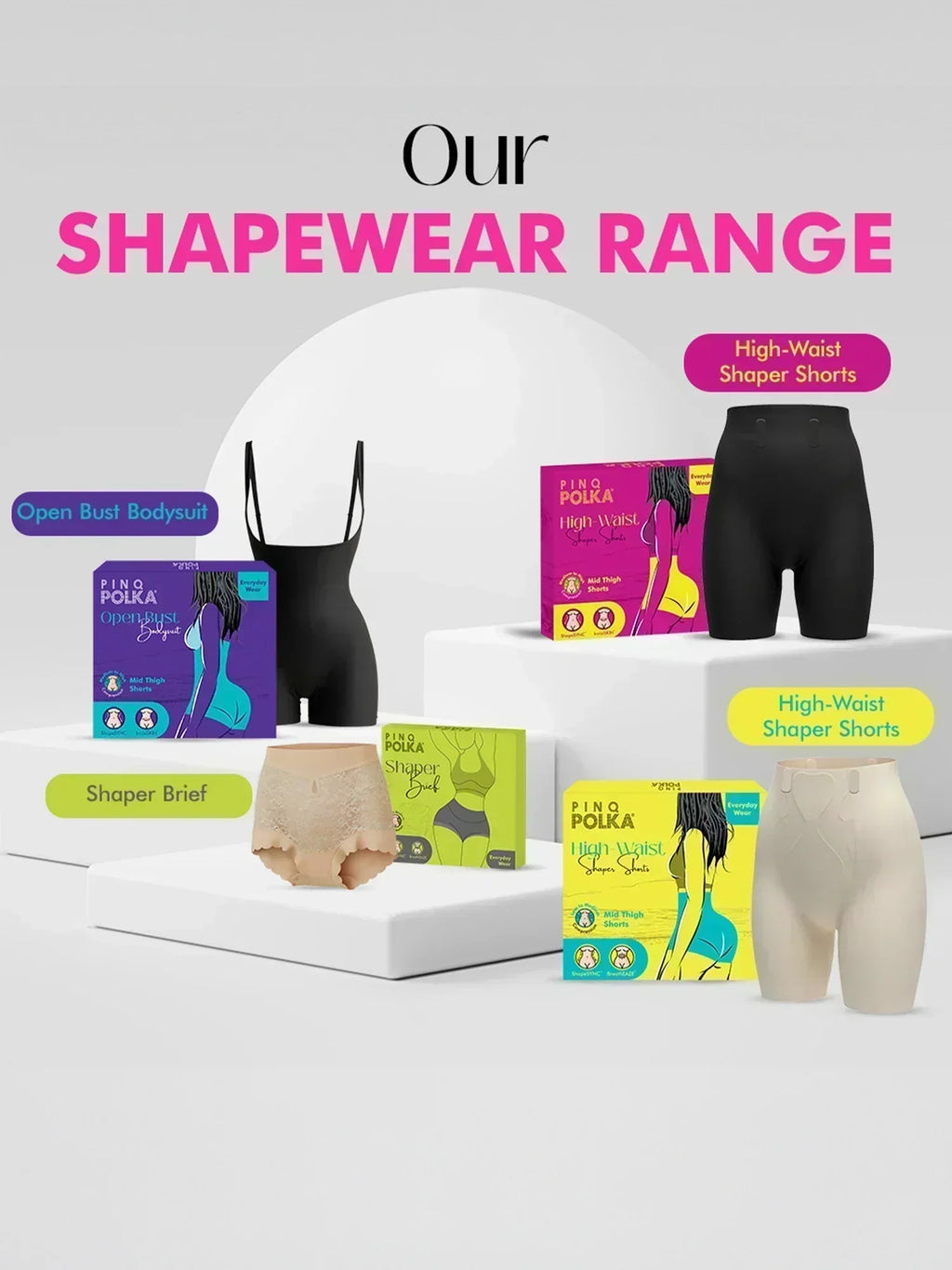 Tummy & Thigh Shaper Shorts (Medium Compression)