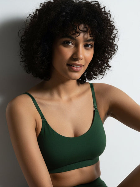 Seamless Cloud Soft Slip-on Lounge Bra with Detachable Straps