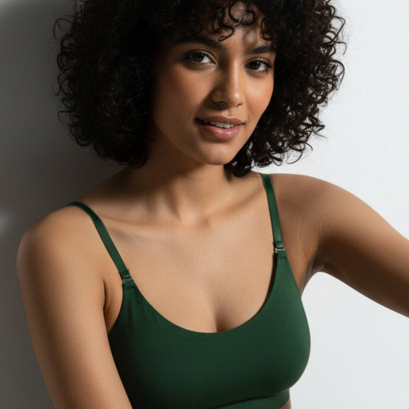 Seamless Cloud Soft Slip-on Lounge Bra with Detachable Straps