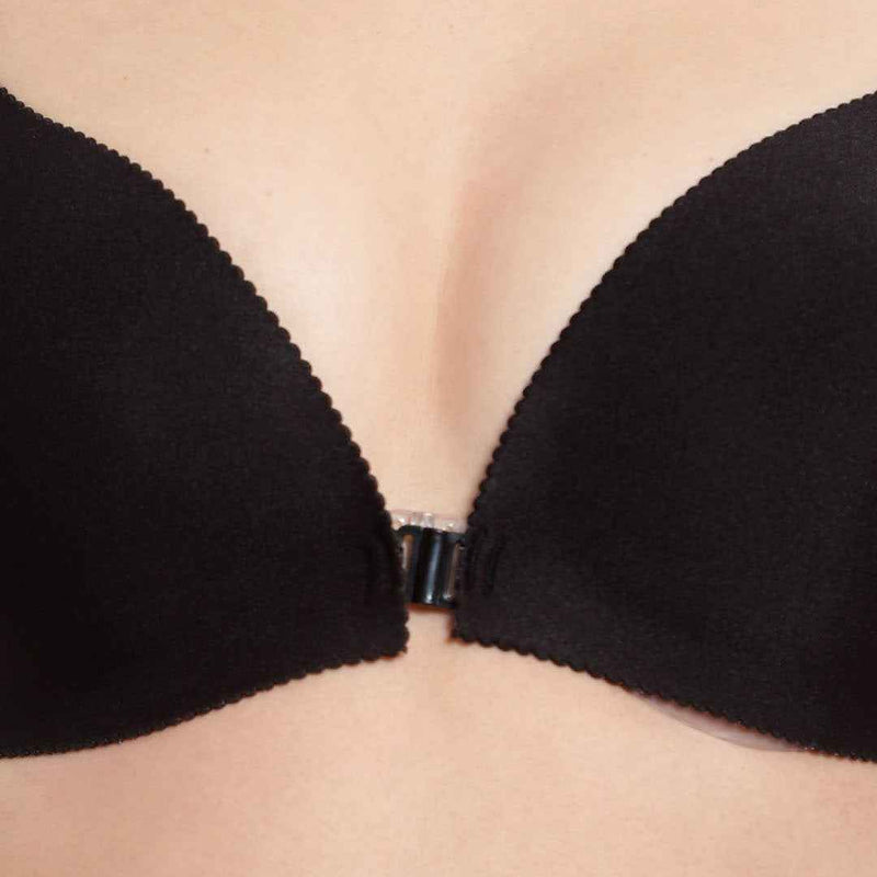 Women Black Front Open Lightly Padded Pushup Bra