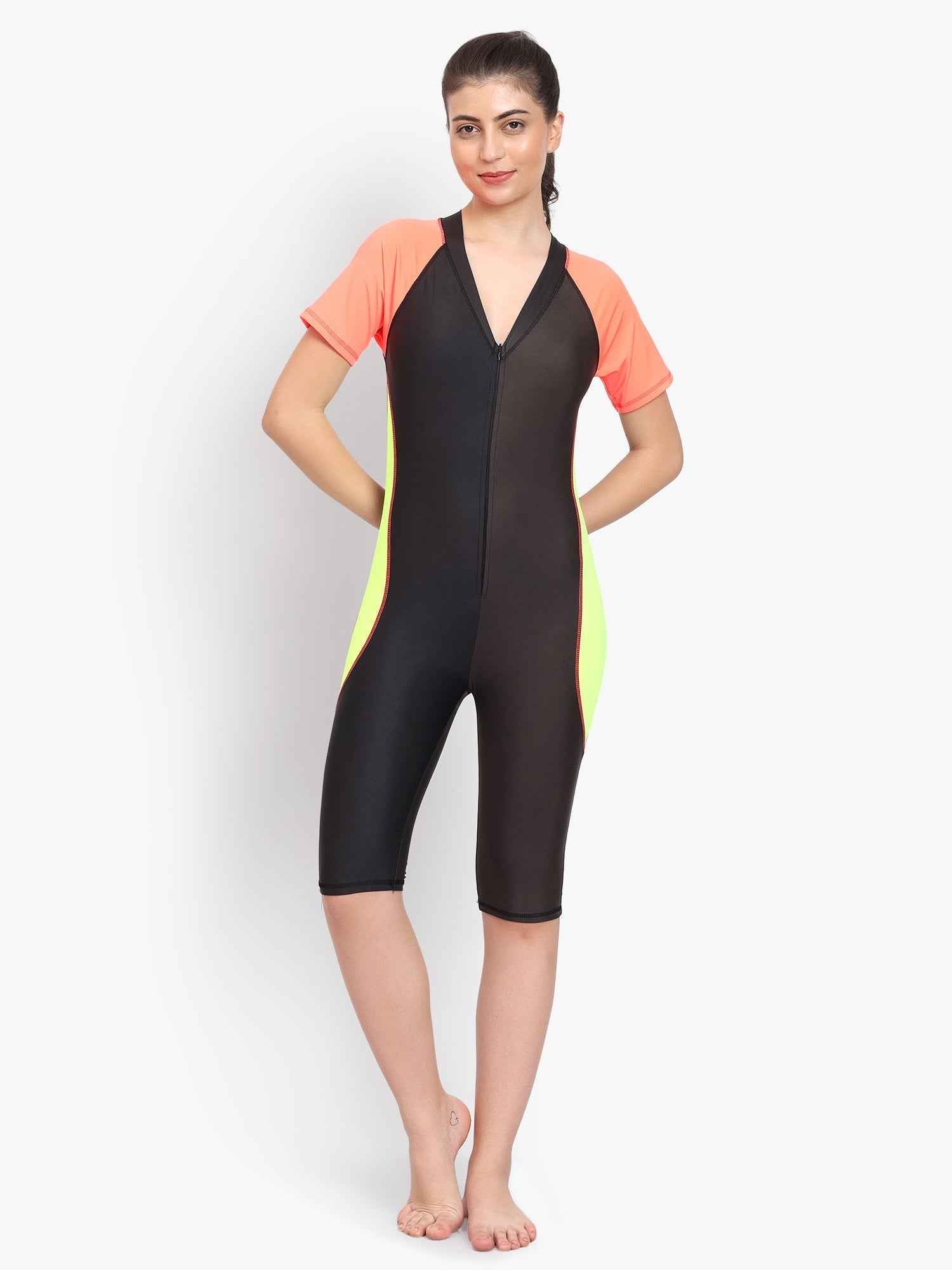 Women Round-Neck Leg Suit