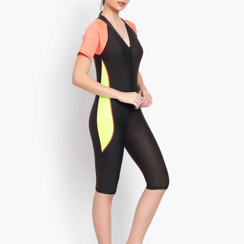 Women Round-Neck Leg Suit