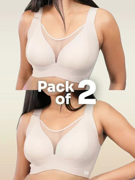 Beige Minimiser Bra - 2 Pack