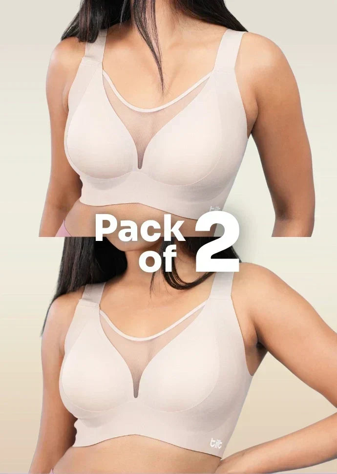 Beige Minimiser Bra - 2 Pack