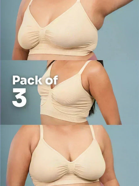 Beige Shaper Bra - 3 Pack
