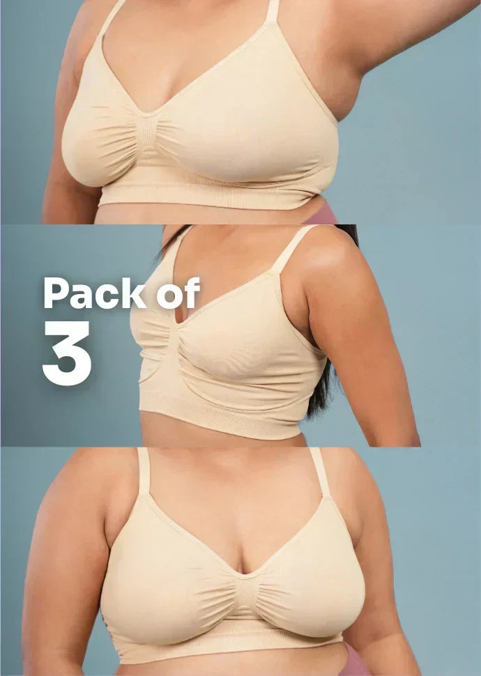 Beige Shaper Bra - 3 Pack