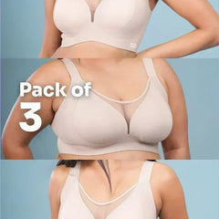 Beige Minimiser Bra - 3 Pack