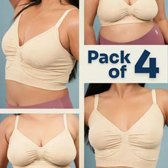 Beige Shaper Bra - 4 Pack