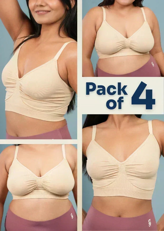 Beige Shaper Bra - 4 Pack
