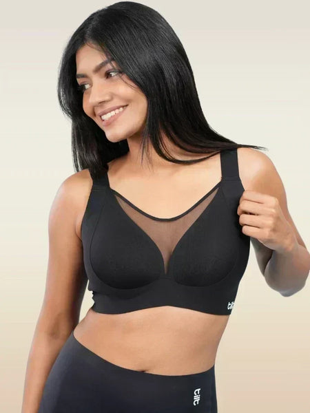 Black Minimiser Bra - 3 Pack