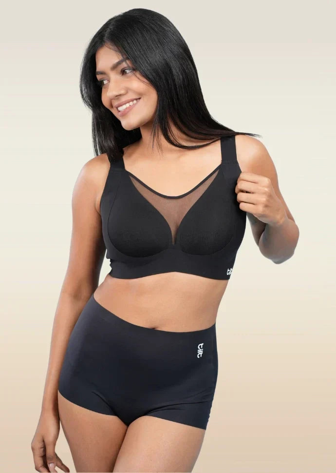 Set - Black Minimiser Bra and Black Shaper Underwear