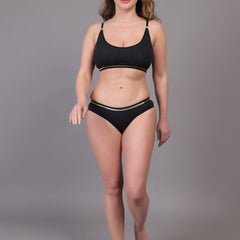 Brachy Women Padded Non Wired Lingerie Bra & Briefs Set