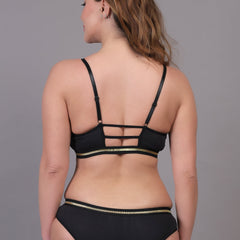 Brachy Women Padded Non Wired Lingerie Bra & Briefs Set