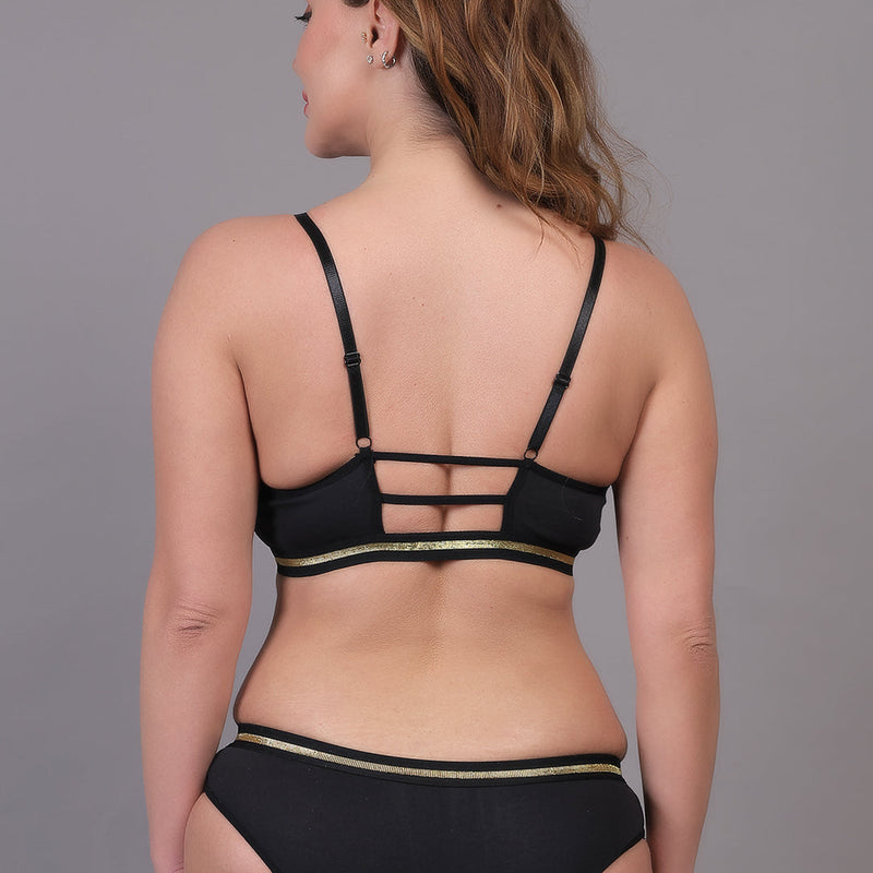 Brachy Women Padded Non Wired Lingerie Bra & Briefs Set
