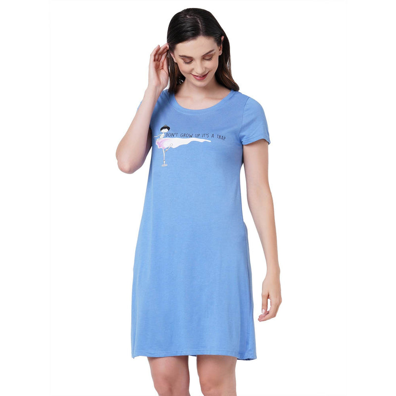 SOIE Woman - Super Soft Cotton Modal Sleep Shirt - -for Women