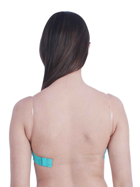 Green Padded Balconette Backless Bra