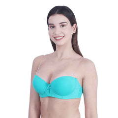 Green Padded Balconette Backless Bra