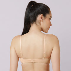 Medium Coverage Padded Wired Multiway Strapless Bra with Detachable Straps