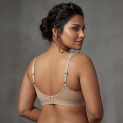Non Padded Non Wired Stretch Cotton Full Coverage T-shirt Bra