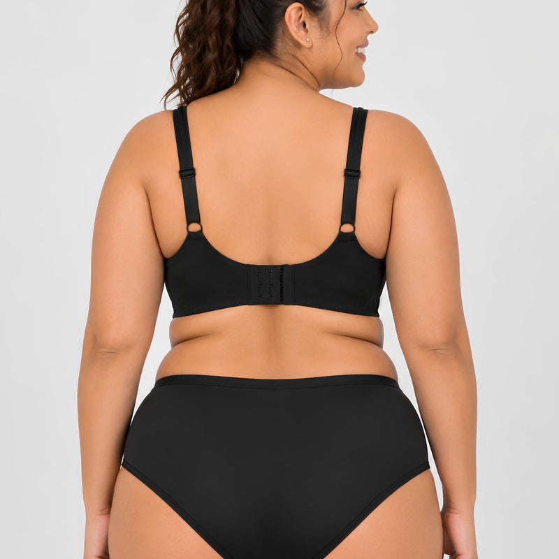Full Coverage Minimiser Bra with High Waist Brief Set
