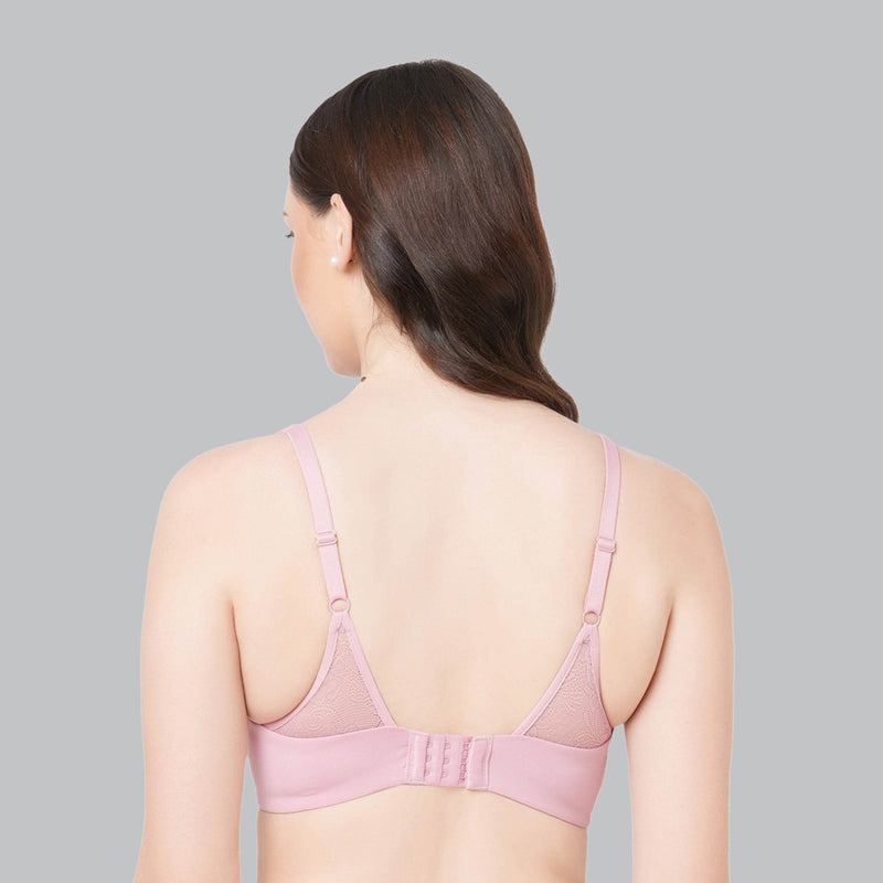 SOIE Woman - Full Coverage Padded Non Wired Bra With Lace Detailing - Bra -for Women
