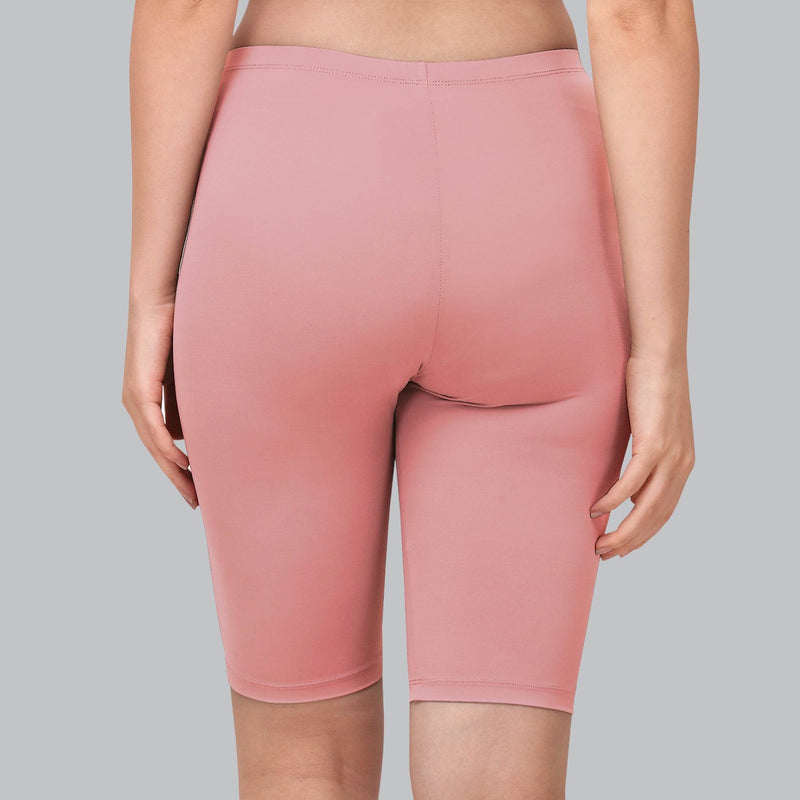 SOIE Woman - Solid Polyamide Spandex Knee Length Cycling Shorts - Cycling Shorts -for Women