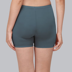 Solid Polyamide Spandex Mid Thigh Length Cycling Shorts