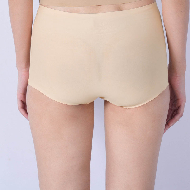 SOIE Woman - Seamless Mid Waist Full Coverage Boy Shorts with No Visible Panty Line - Panty -for Women