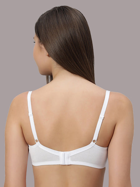 Non Padded Non Wired Medium Coverage Cotton Spandex Bra
