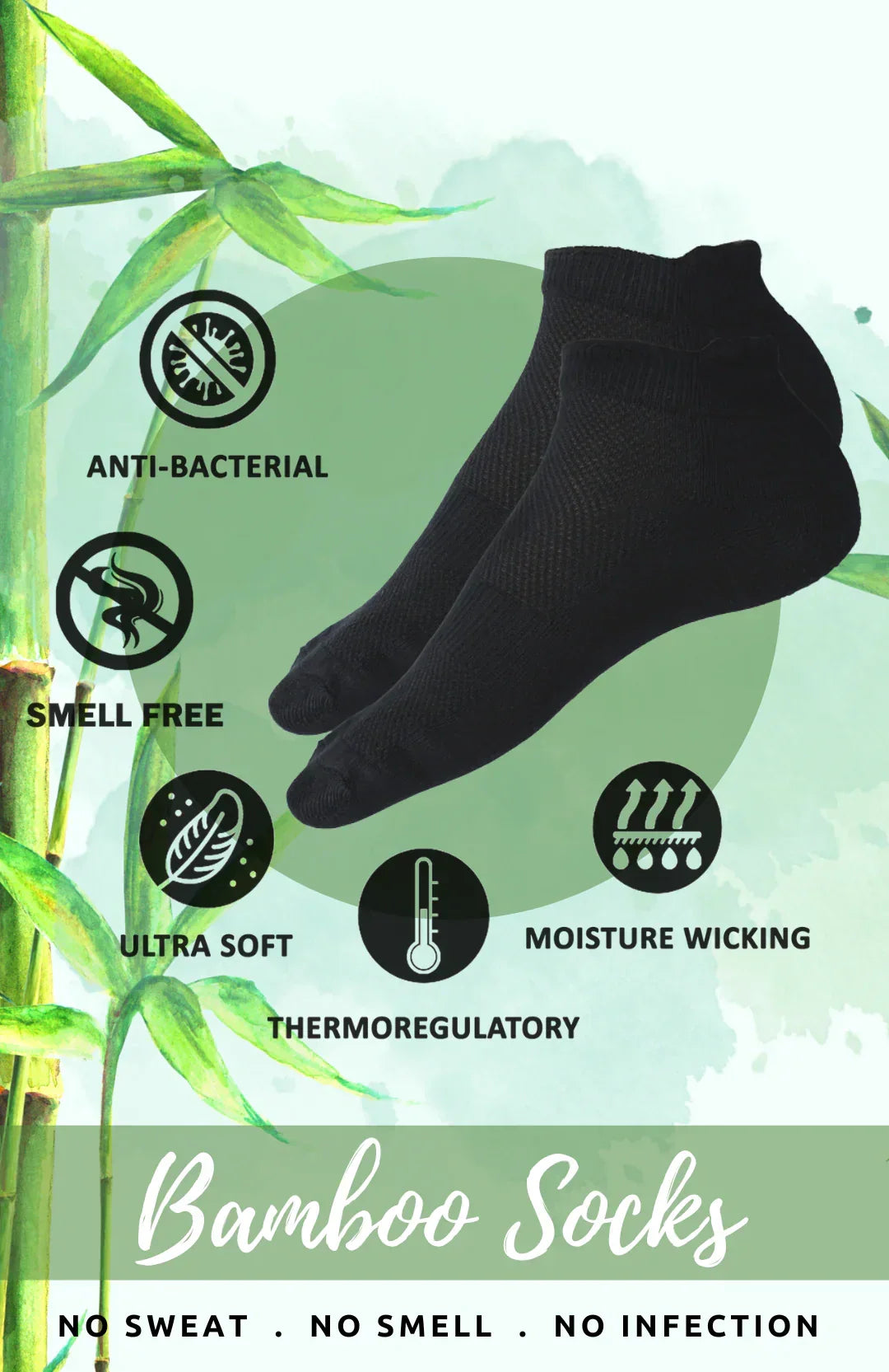 Bamboo Fabric Ankle-Length Socks ( Pack of 1 )