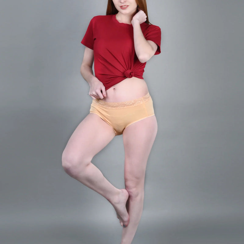 Bamboo Fabric Lace Panty Set | Pack of 3